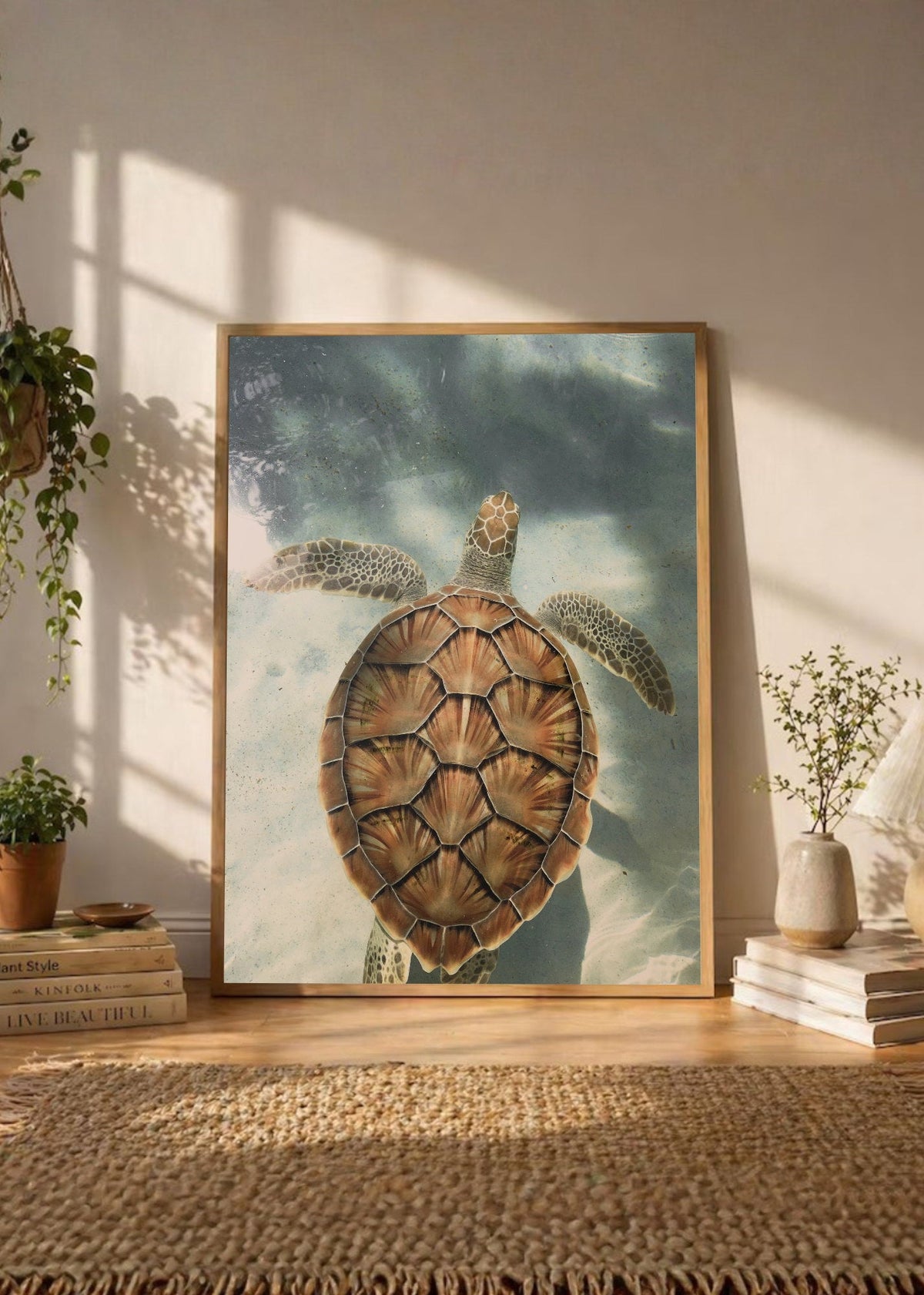 Cuadro Decorativo Playa, Tortuga Marina Agua