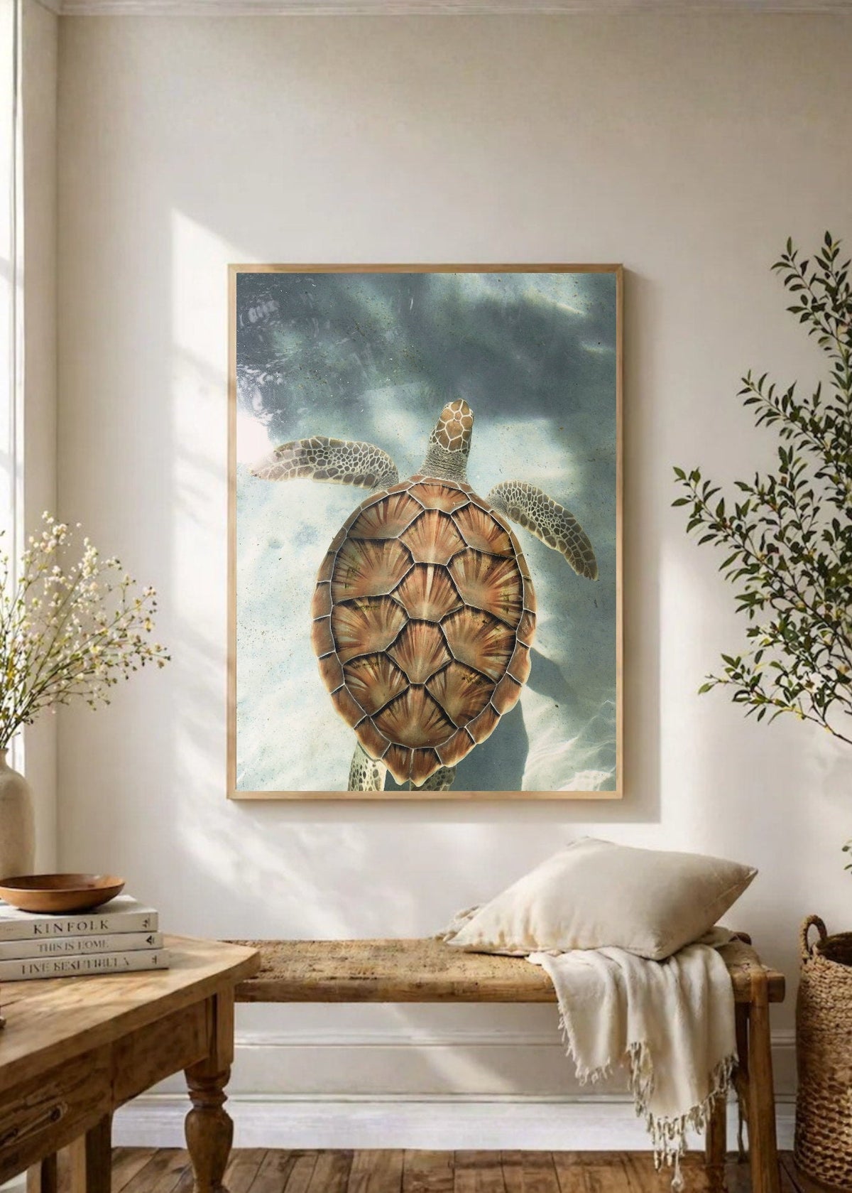 Cuadro Decorativo Playa, Tortuga Marina Agua