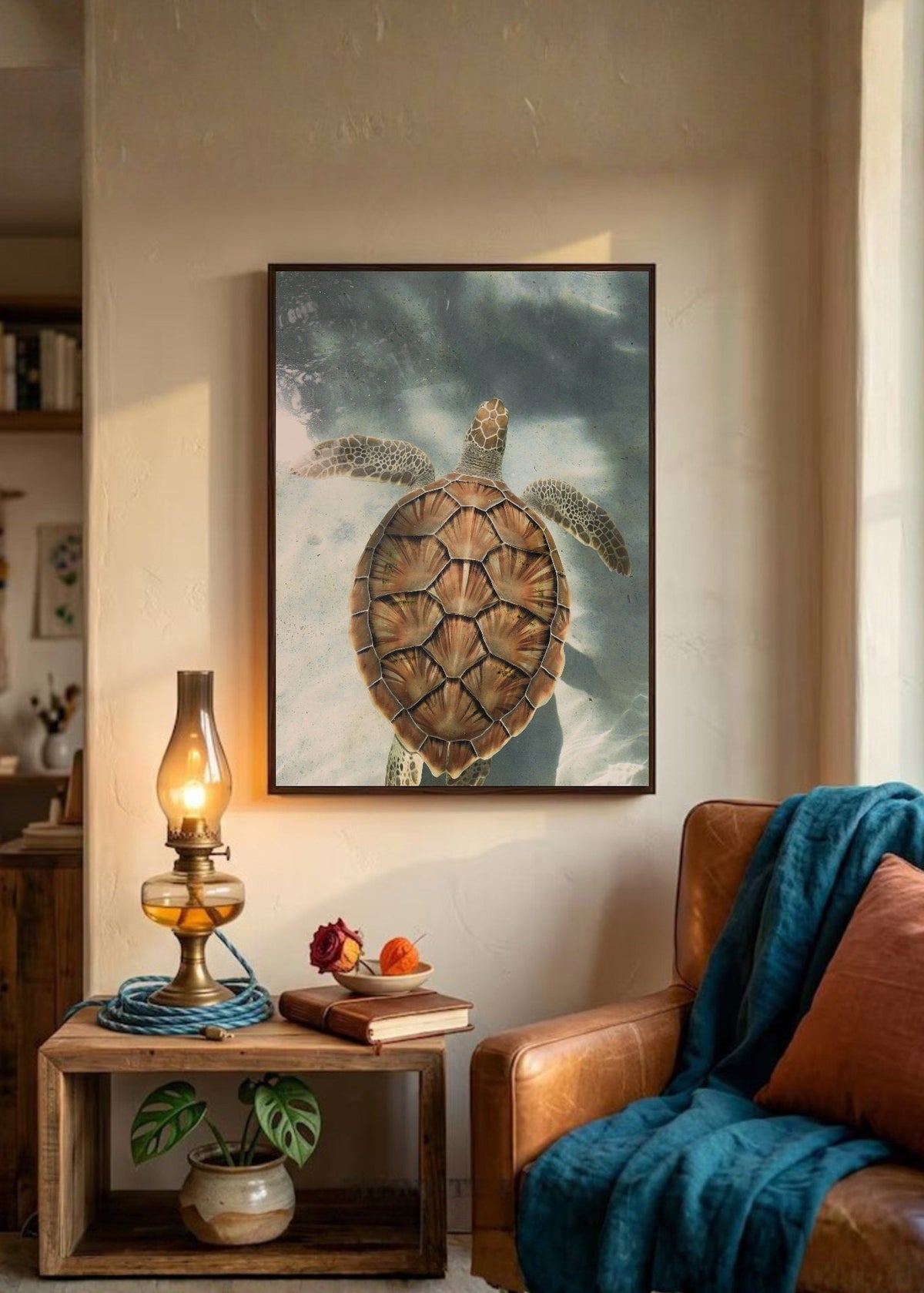 Cuadro Decorativo Playa, Tortuga Marina Agua