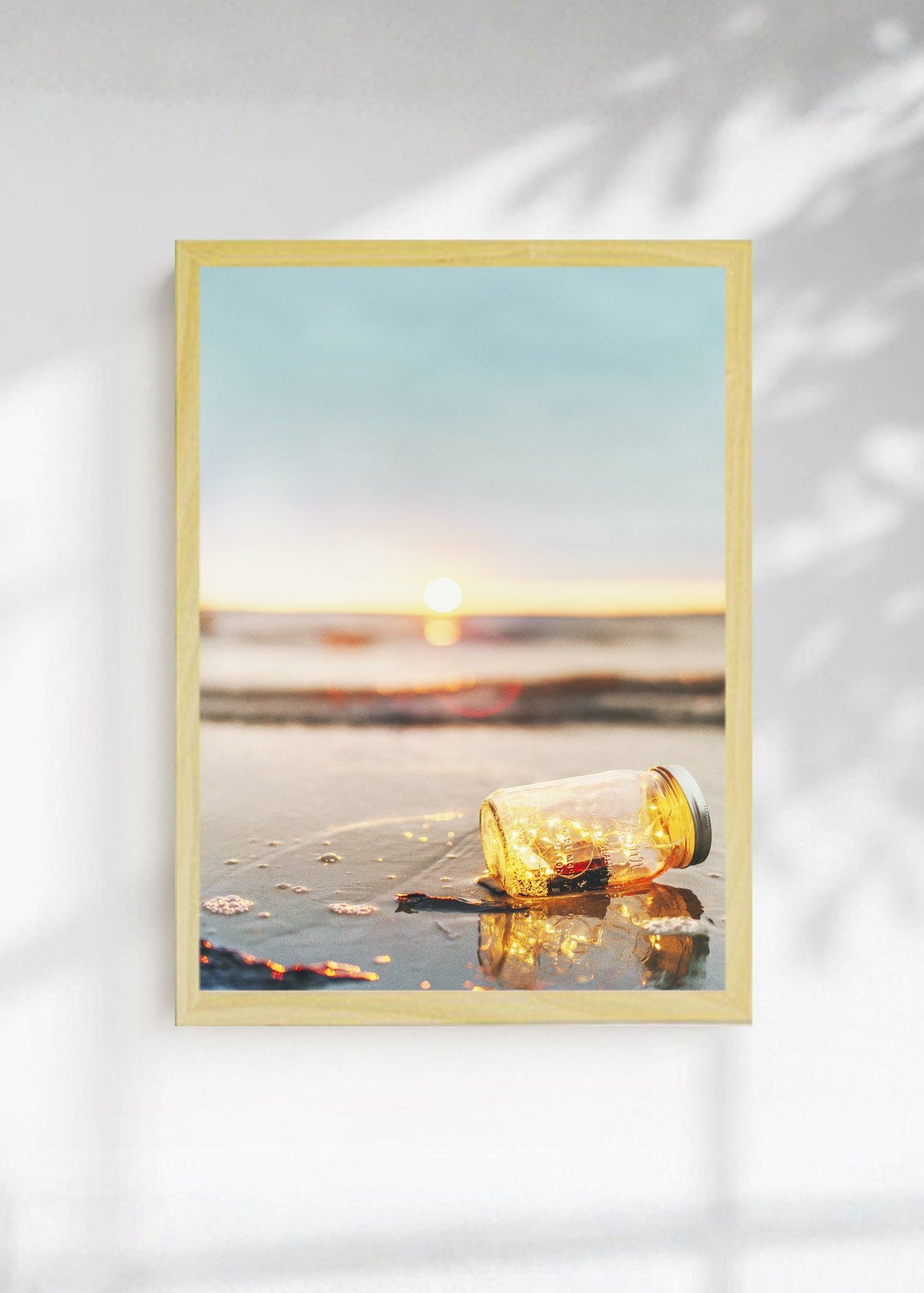 Cuadro Decorativo Playa, Vaso Atardecer Arena
