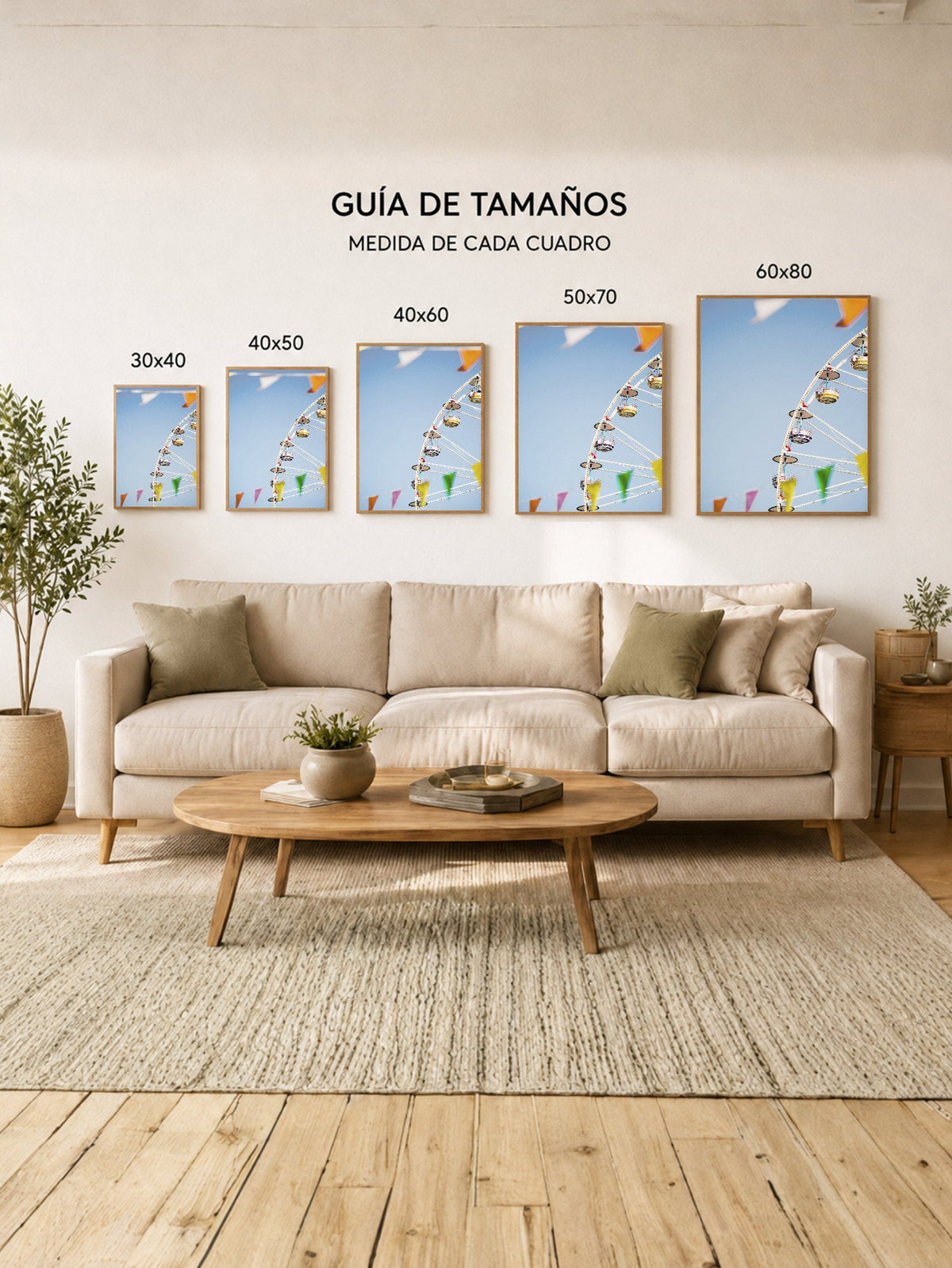 Cuadro Decorativo Playa, Vuelta al Mundo Banderines