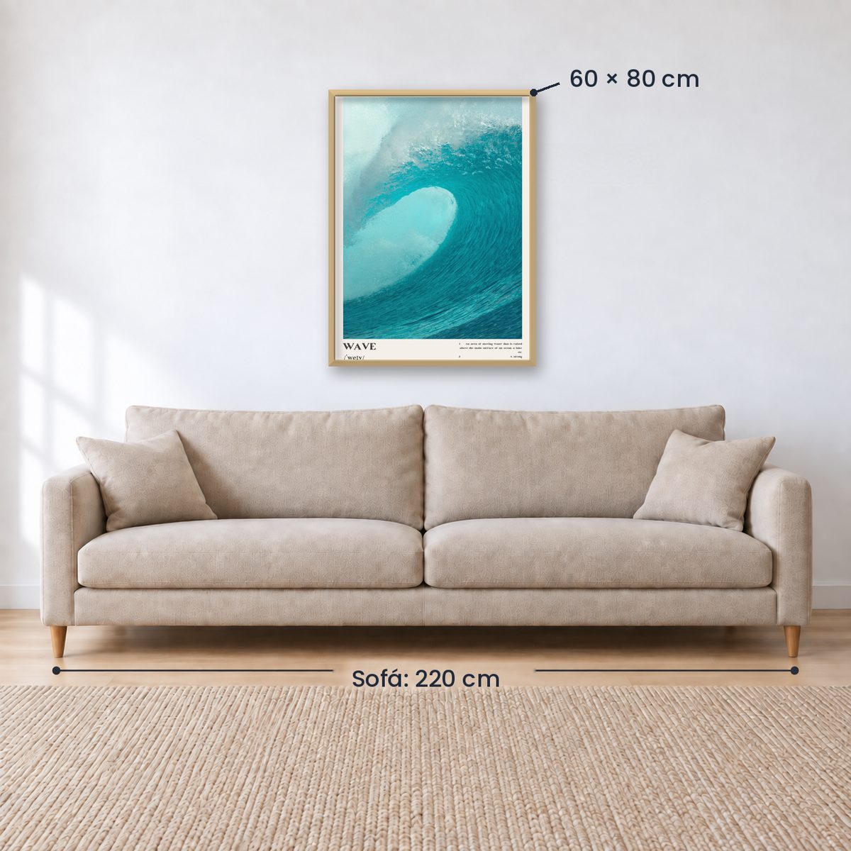 Cuadro Decorativo Surf, Playa, Tabla, Olas y Arena