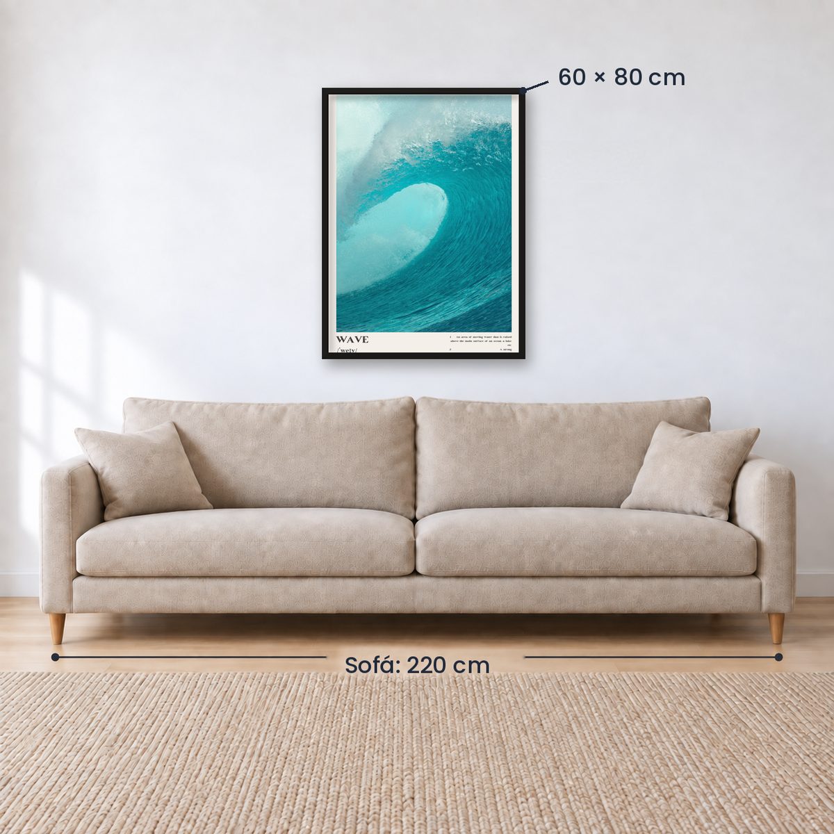 Cuadro Decorativo Surf, Playa, Tabla, Olas y Arena
