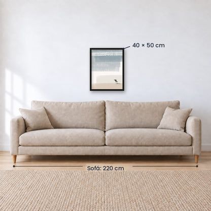 Cuadro Decorativo Surf, Playa, Tabla, Olas y Arena VI