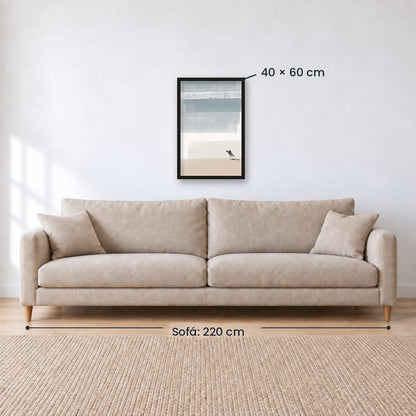 Cuadro Decorativo Surf, Playa, Tabla, Olas y Arena VI