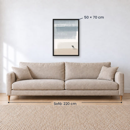 Cuadro Decorativo Surf, Playa, Tabla, Olas y Arena VI