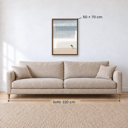 Cuadro Decorativo Surf, Playa, Tabla, Olas y Arena VI