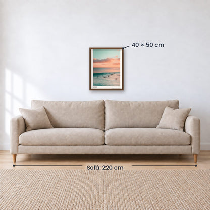 Cuadro Decorativo Surf, Playa, Tabla, Olas y Arena VII