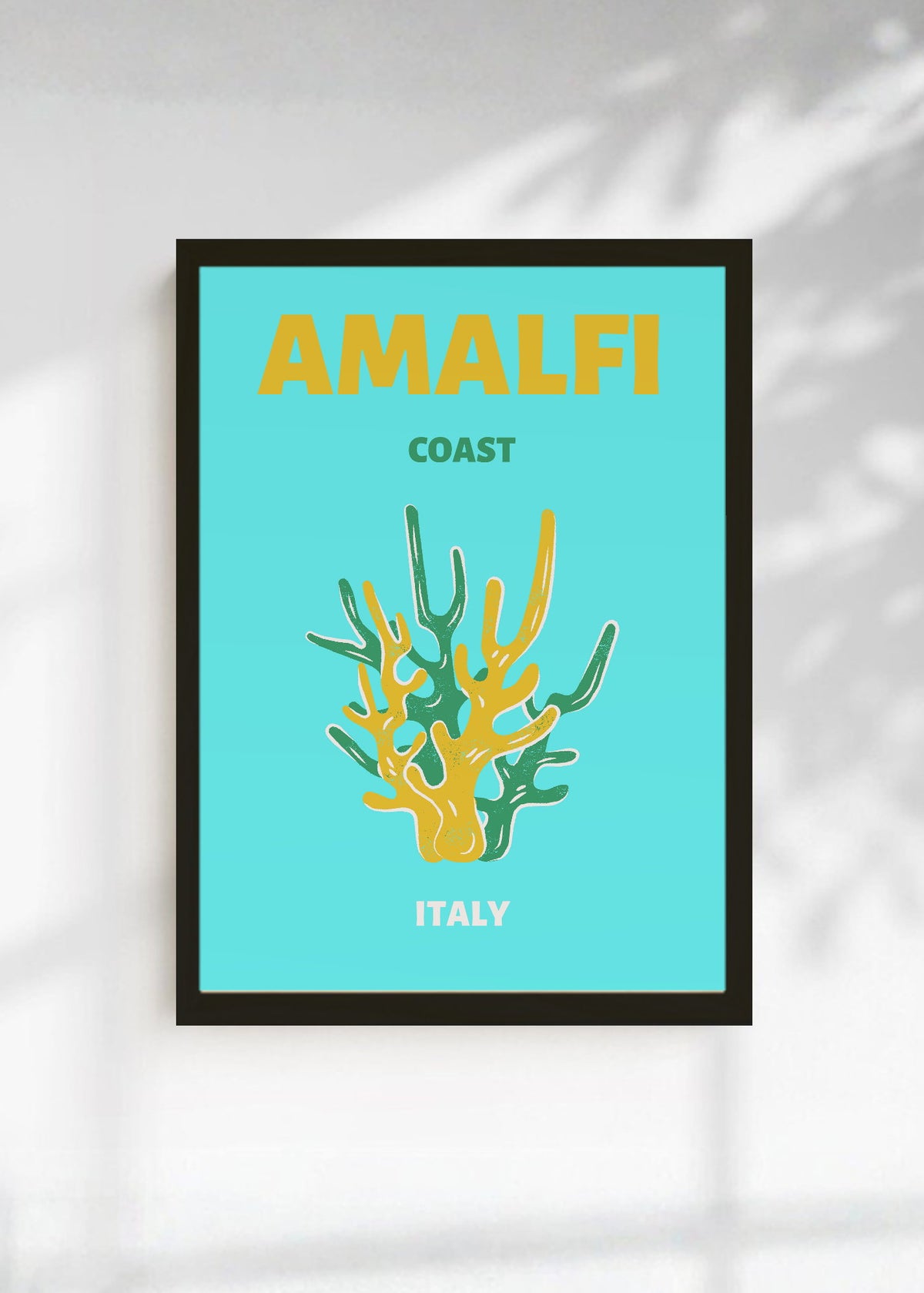 Cuadro Decorativo Travel, Amalfi, Italia, Coral Turquesa
