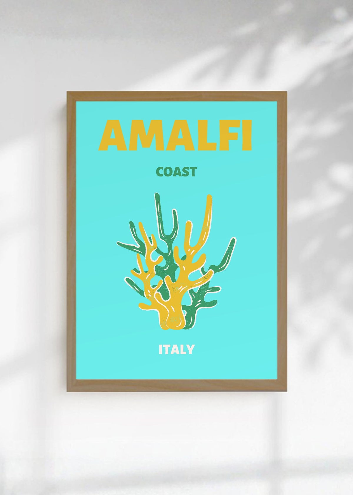 Cuadro Decorativo Travel, Amalfi, Italia, Coral Turquesa