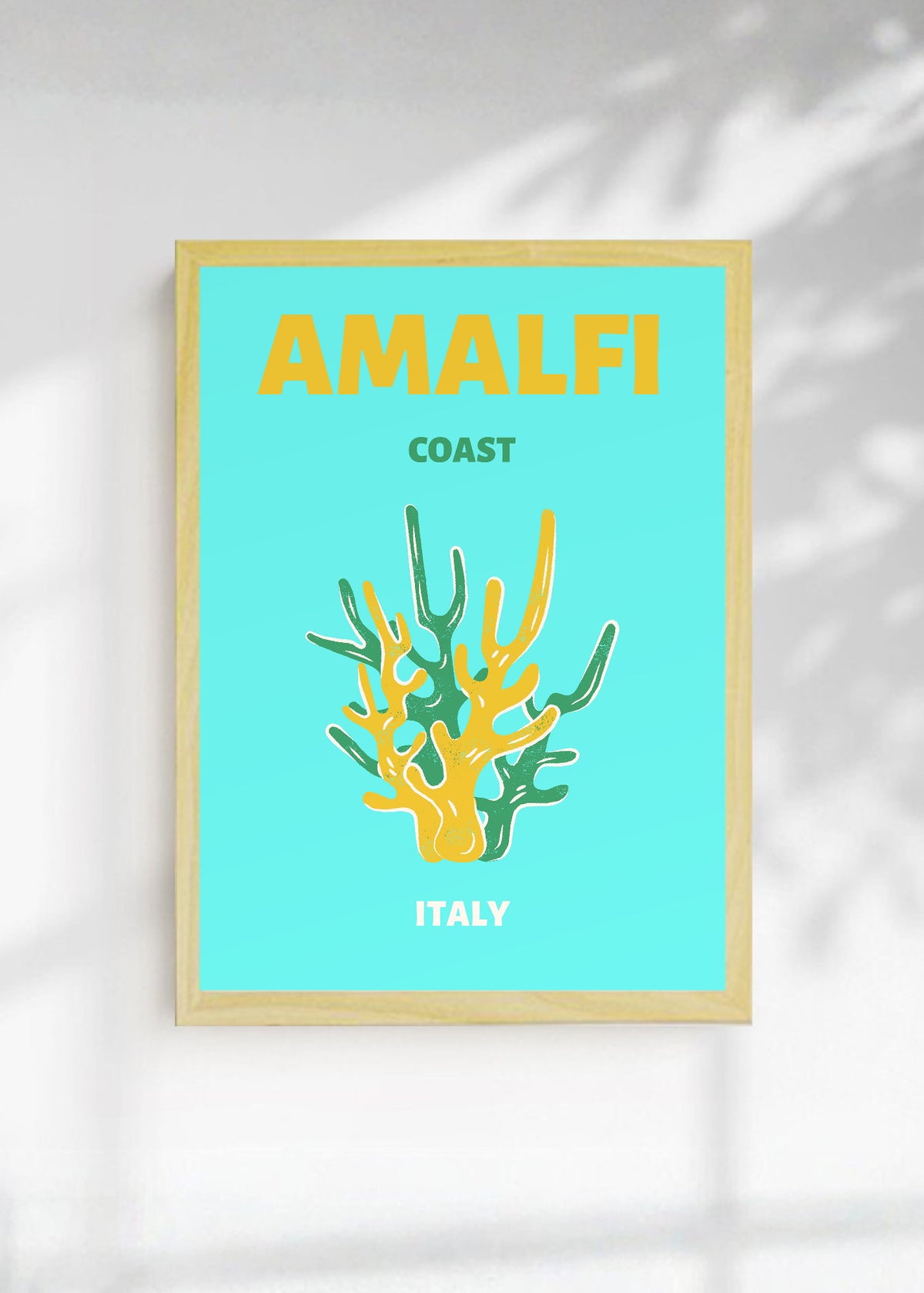 Cuadro Decorativo Travel, Amalfi, Italia, Coral Turquesa