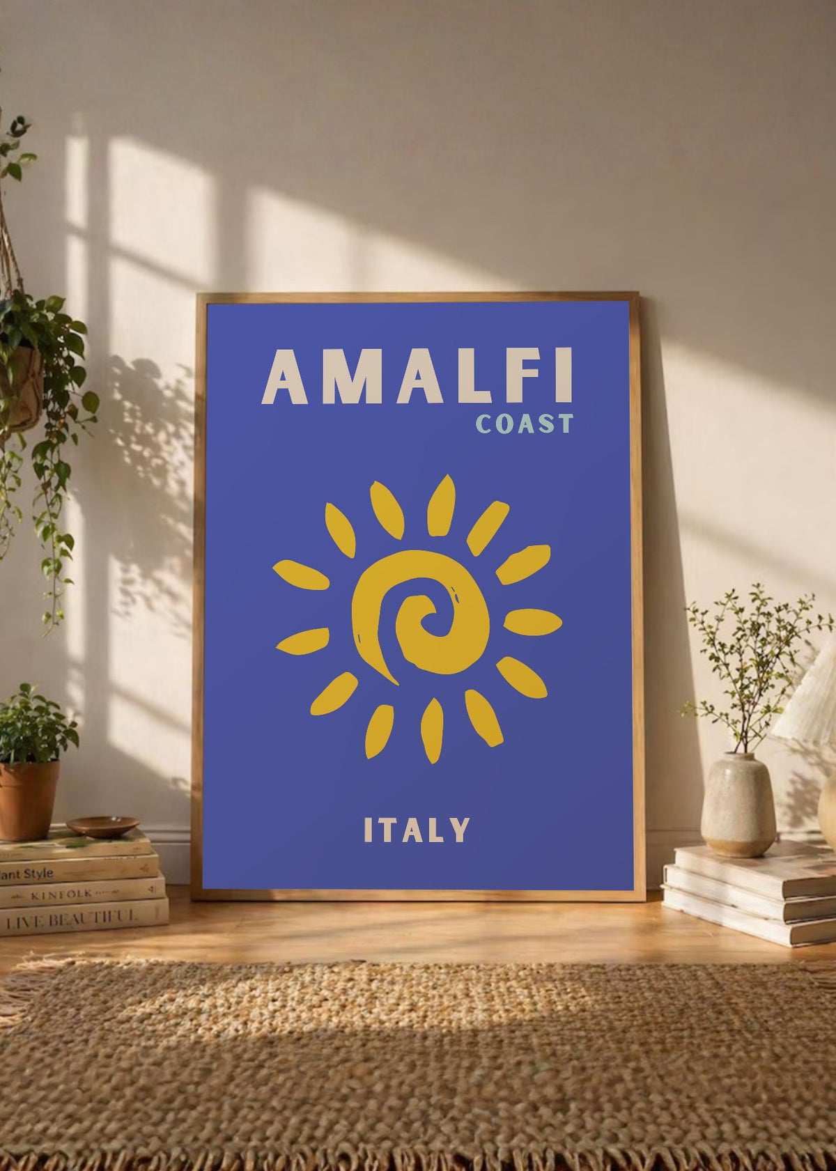 Cuadro Decorativo Travel, Amalfi, Italia, Sol Azul Marino
