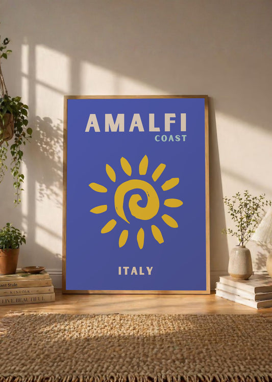 Cuadro Decorativo Travel, Amalfi, Italia, Sol Azul Marino