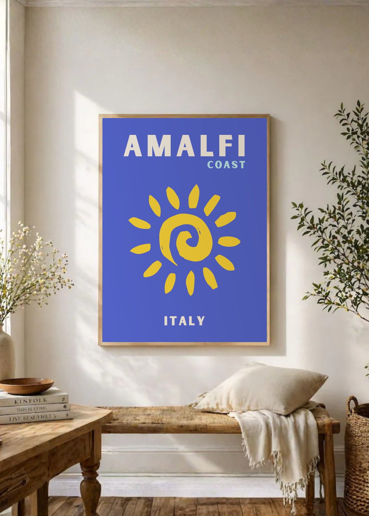 Cuadro Decorativo Travel, Amalfi, Italia, Sol Azul Marino