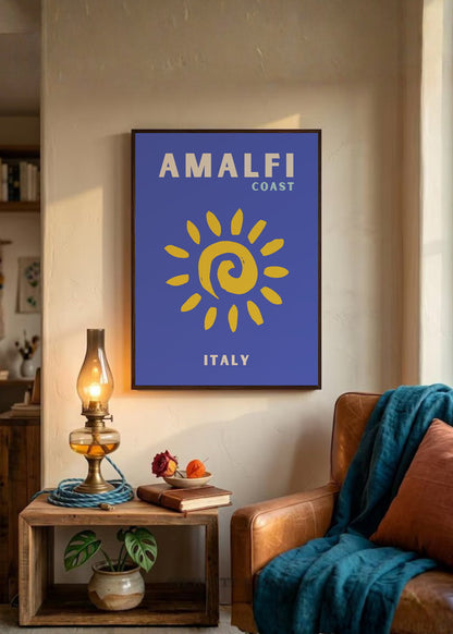 Cuadro Decorativo Travel, Amalfi, Italia, Sol Azul Marino