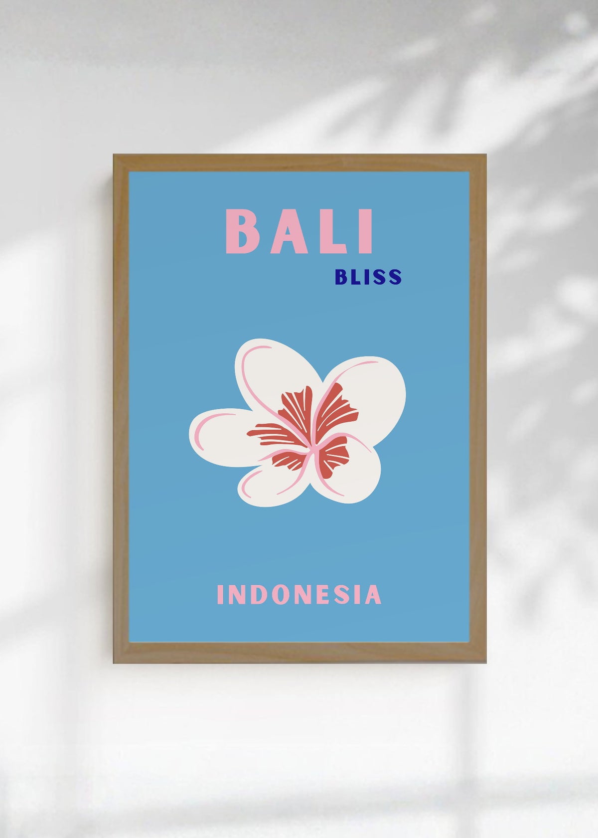 Cuadro Decorativo Travel, Bali, Indonesia, Flor Azul