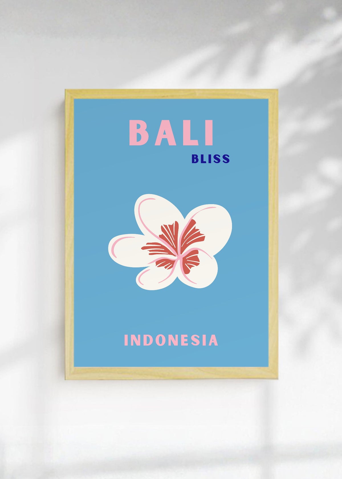 Cuadro Decorativo Travel, Bali, Indonesia, Flor Azul