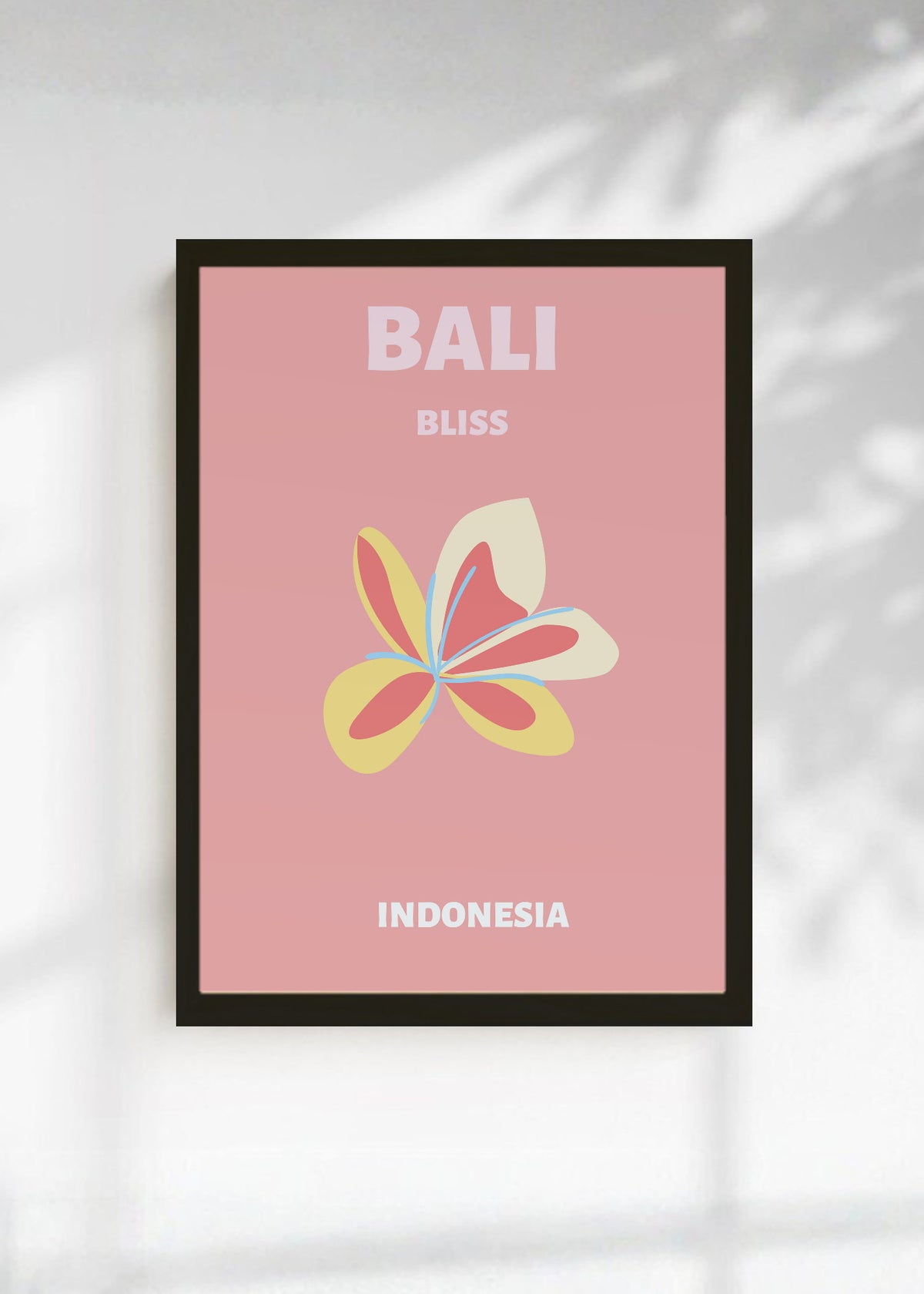 Cuadro Decorativo Travel, Bali, Indonesia, Flor Rosa