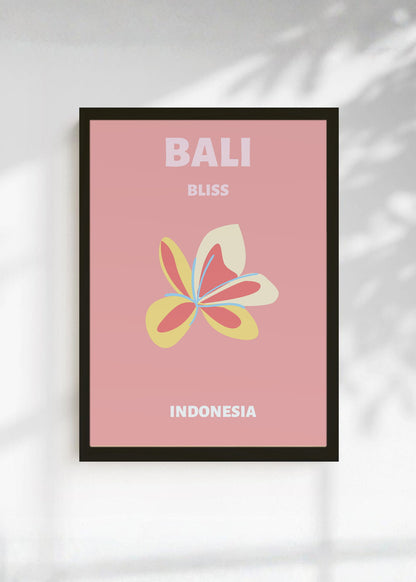 Cuadro Decorativo Travel, Bali, Indonesia, Flor Rosa