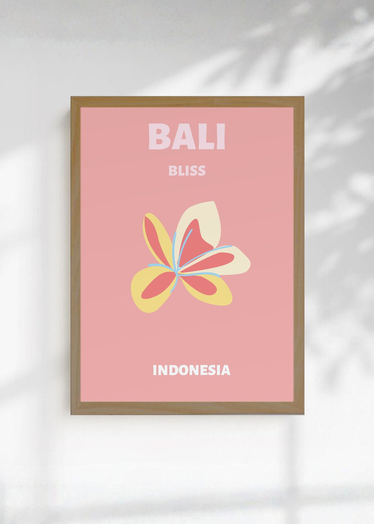 Cuadro Decorativo Travel, Bali, Indonesia, Flor Rosa