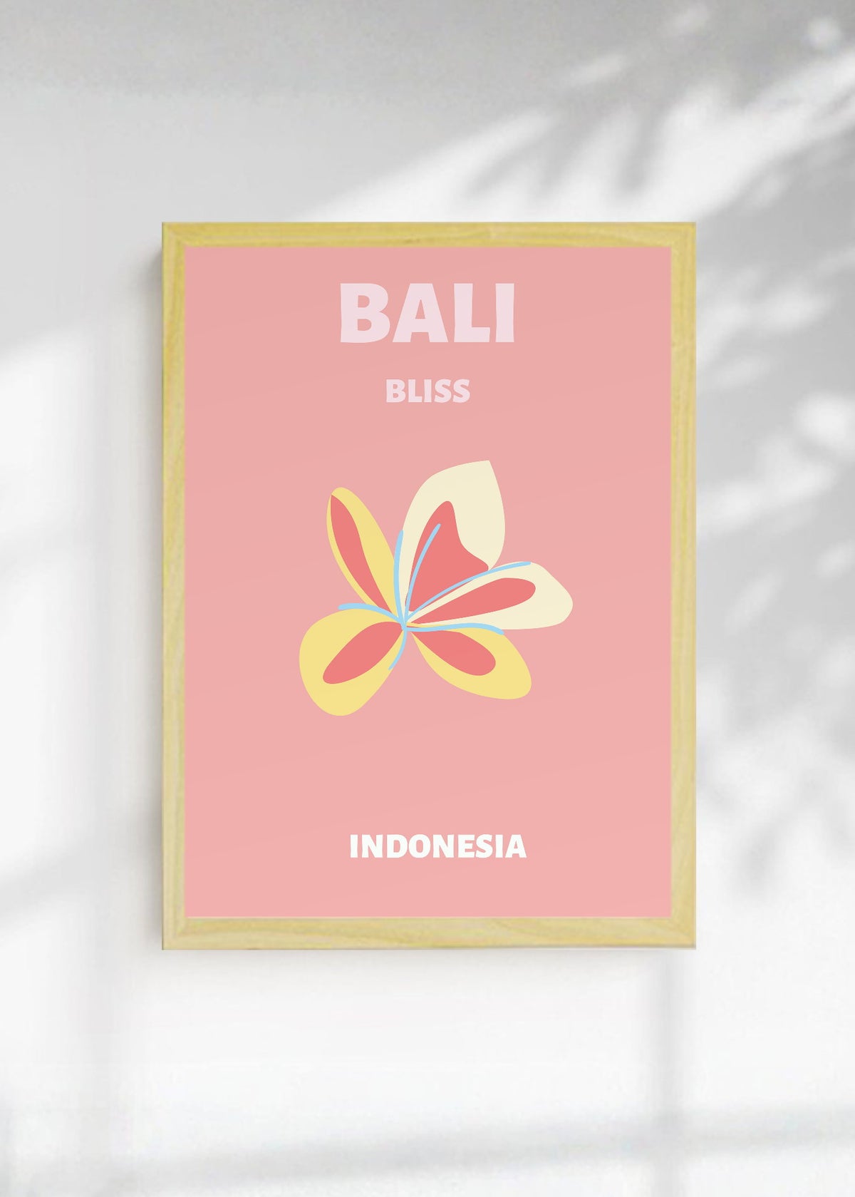 Cuadro Decorativo Travel, Bali, Indonesia, Flor Rosa