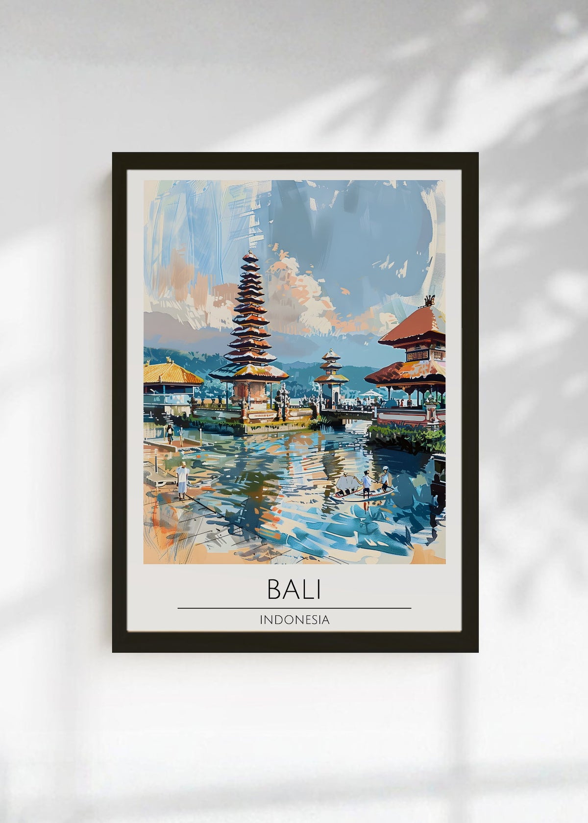 Cuadro Decorativo Travel, Bali, Indonesia, Ilustración Templo