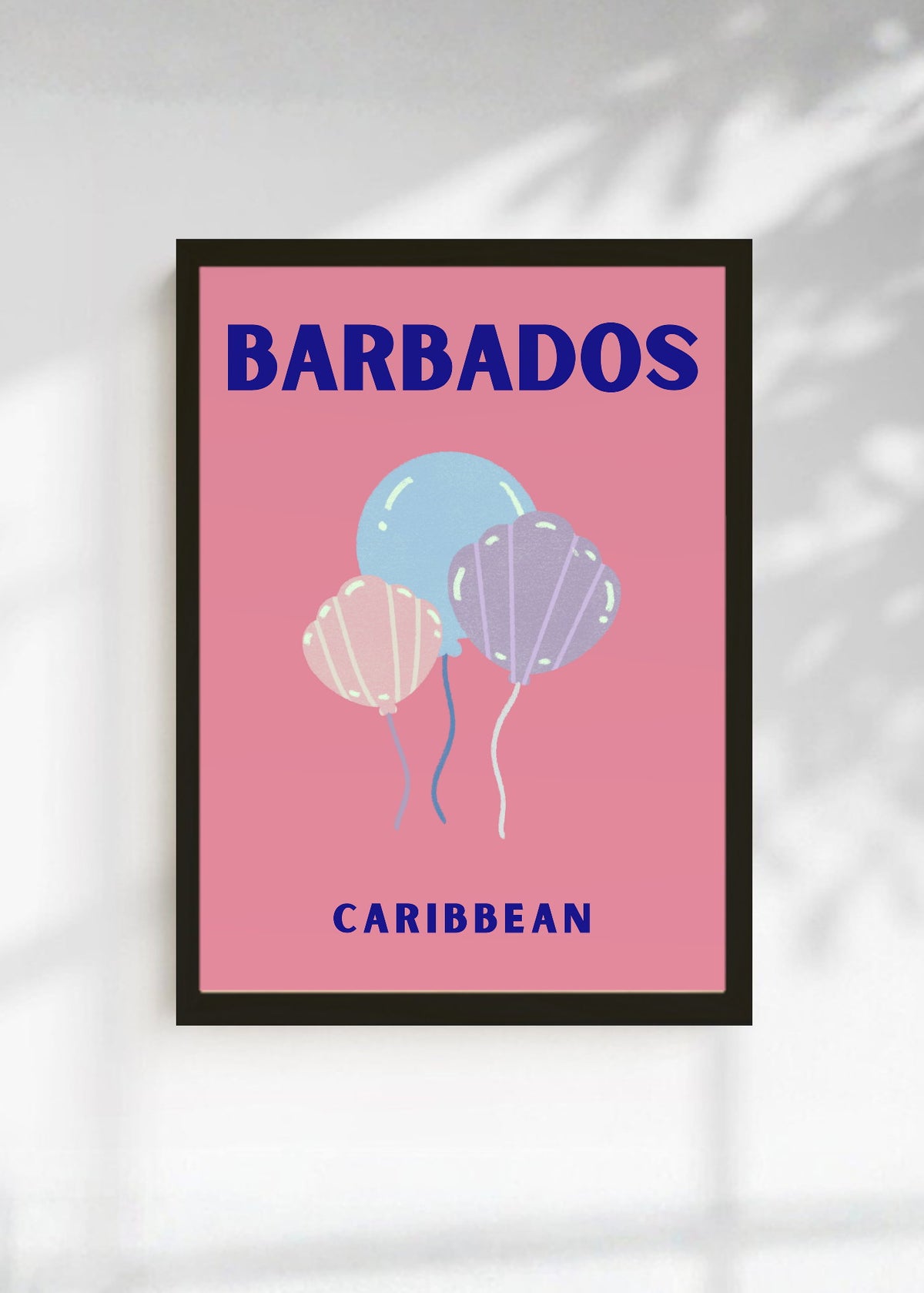 Cuadro Decorativo Travel, Barbados, Caribe, Medusas Rosa
