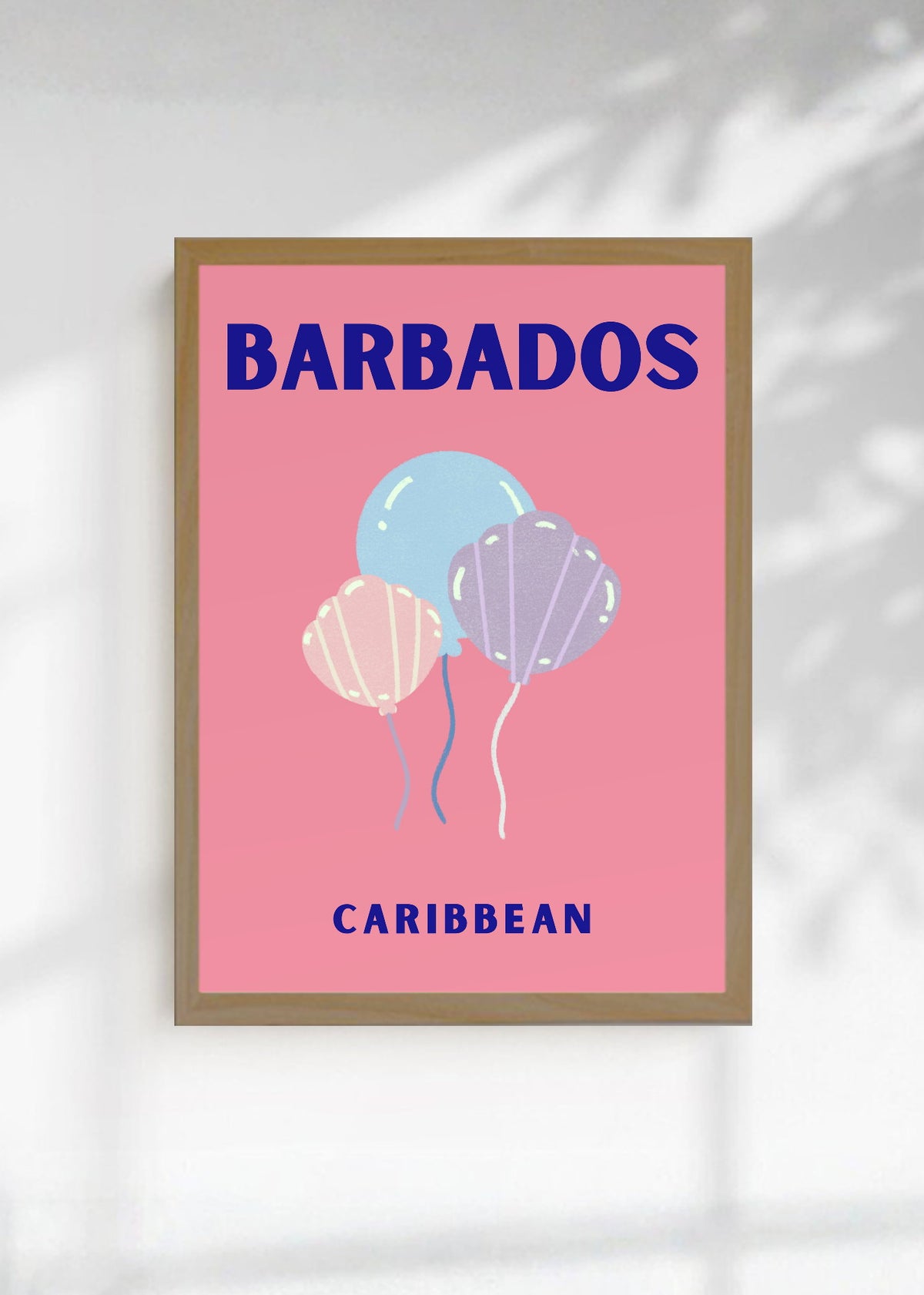 Cuadro Decorativo Travel, Barbados, Caribe, Medusas Rosa