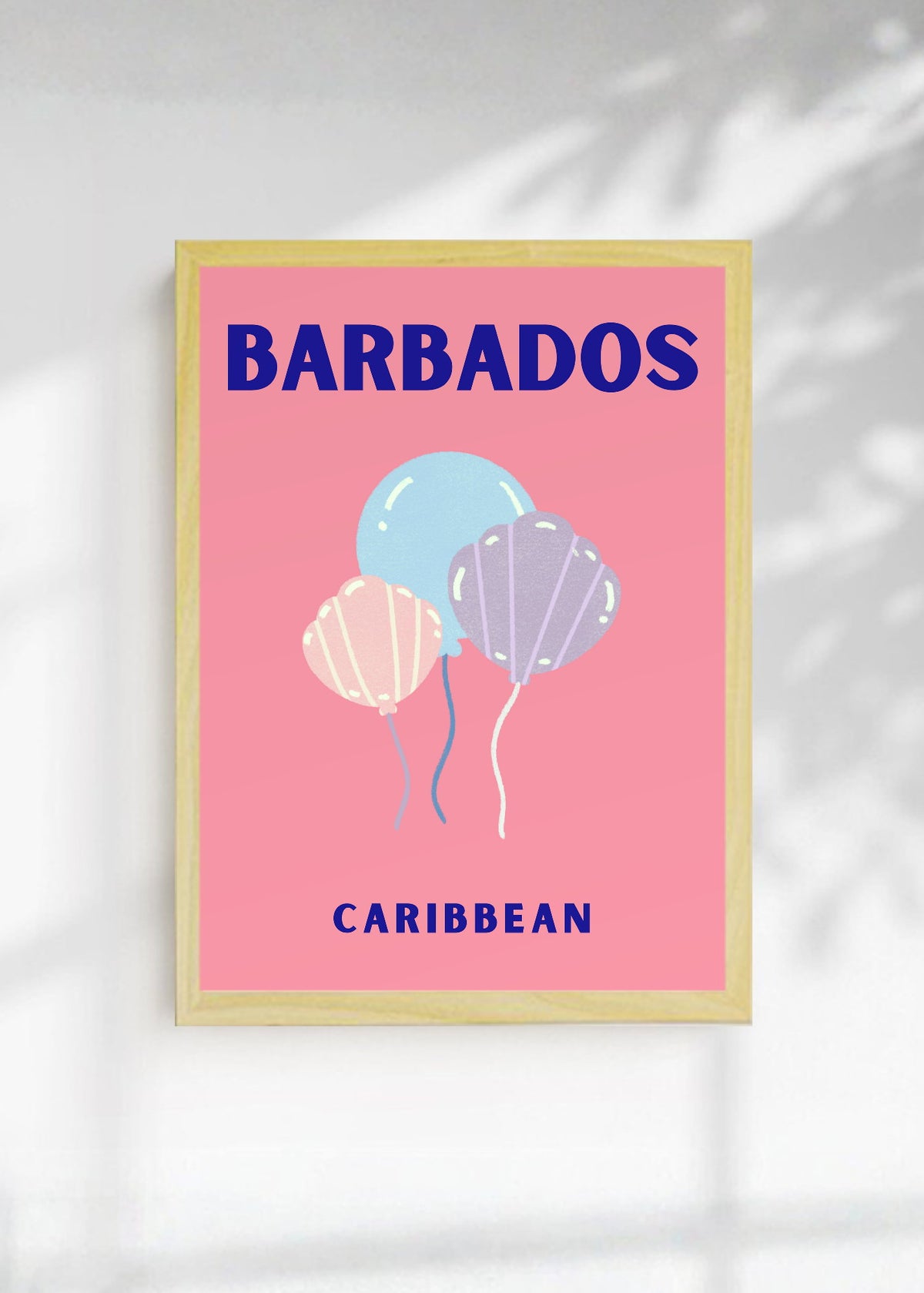 Cuadro Decorativo Travel, Barbados, Caribe, Medusas Rosa