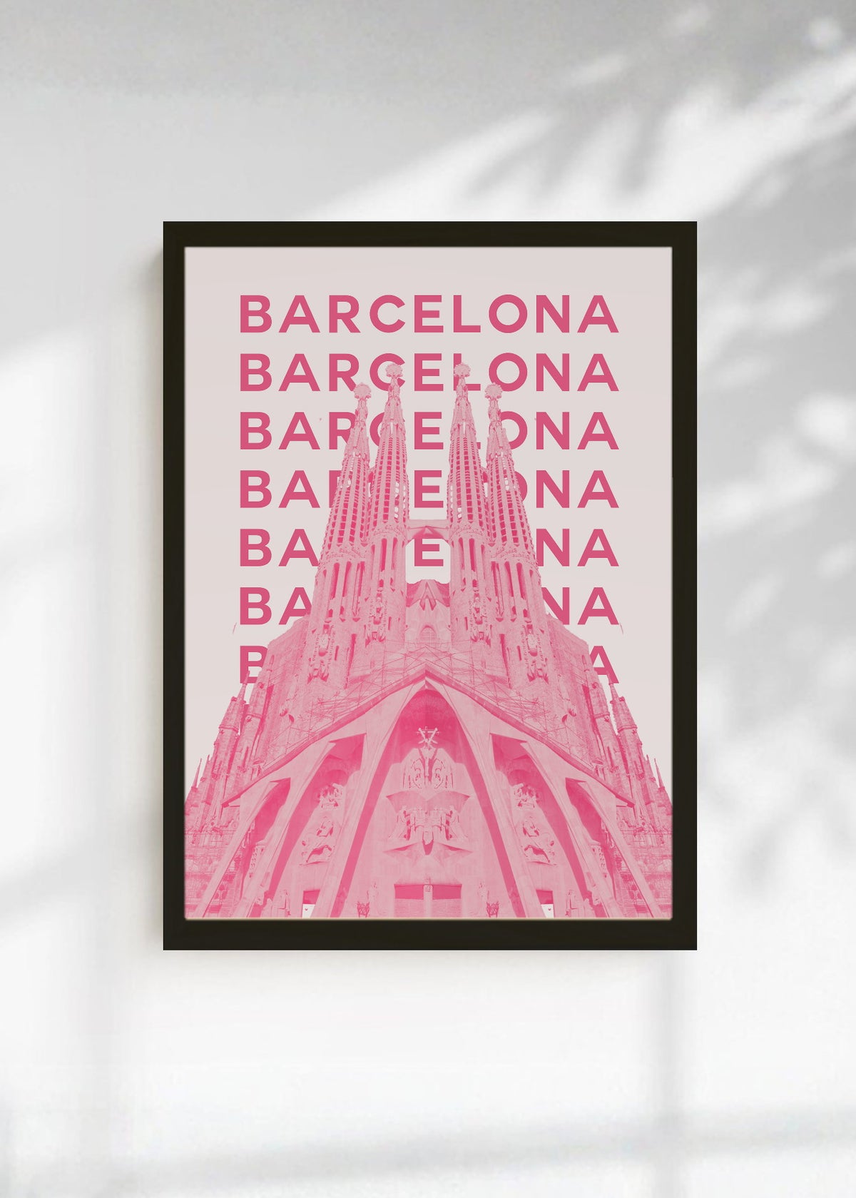 Cuadro Decorativo Travel, Barcelona Sagrada Familia, España, Rosa