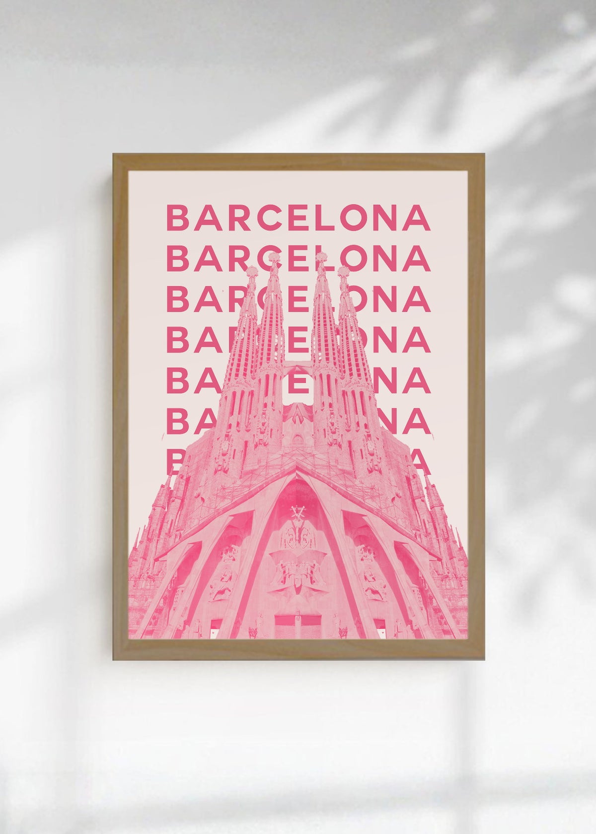 Cuadro Decorativo Travel, Barcelona Sagrada Familia, España, Rosa