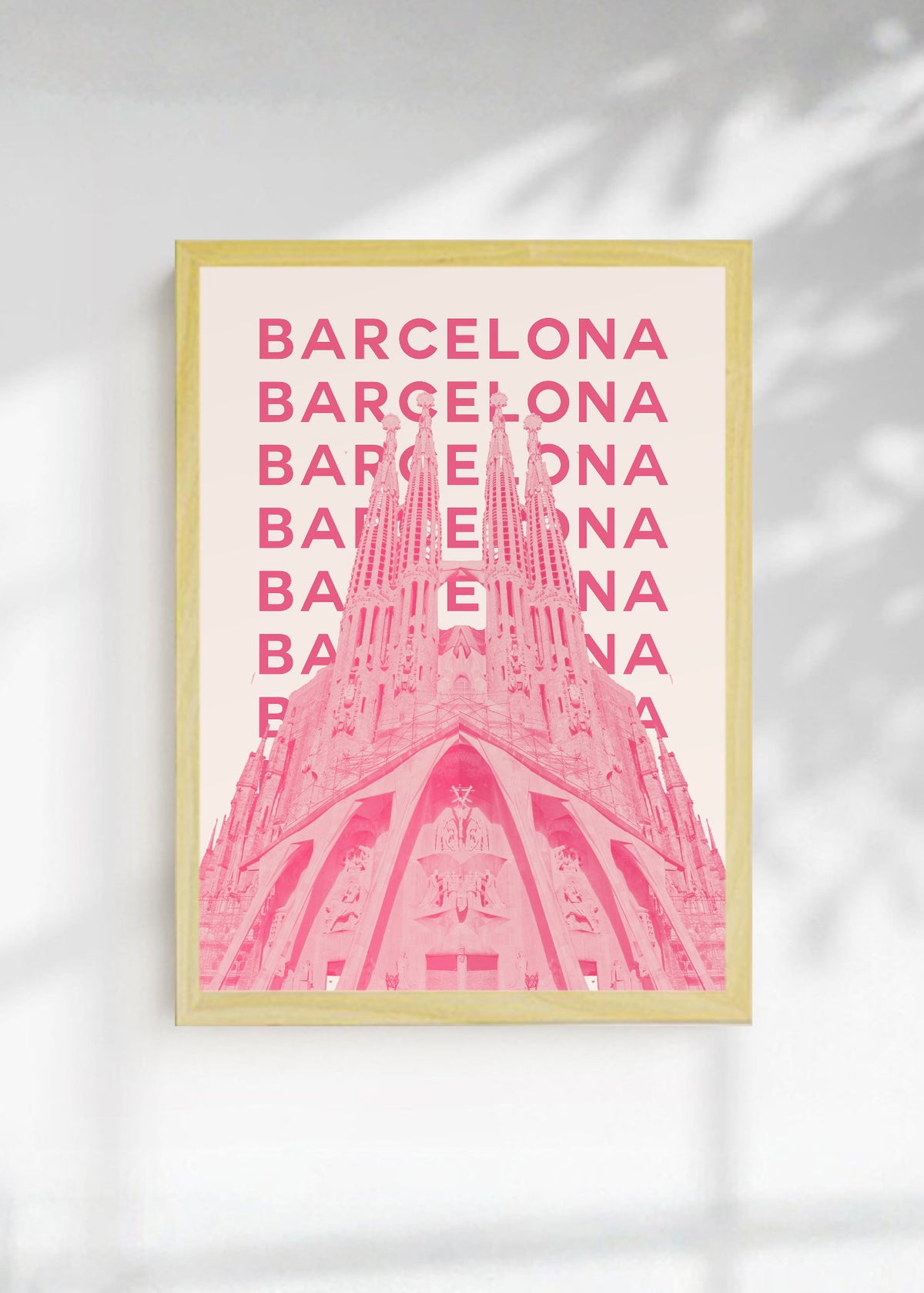 Cuadro Decorativo Travel, Barcelona Sagrada Familia, España, Rosa