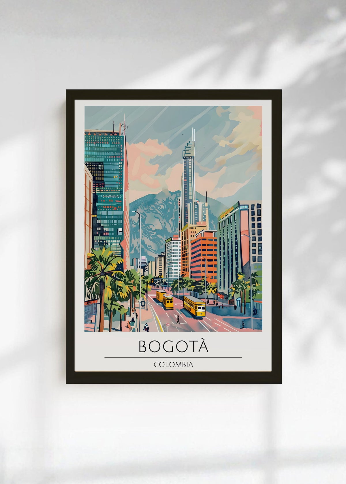 Cuadro Decorativo Travel, Bogotá, Colombia, Ilustración Ciudad