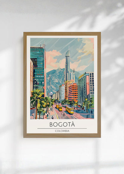 Cuadro Decorativo Travel, Bogotá, Colombia, Ilustración Ciudad