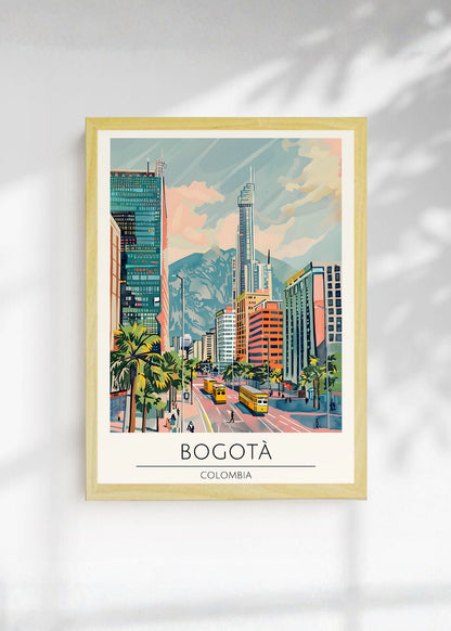 Cuadro Decorativo Travel, Bogotá, Colombia, Ilustración Ciudad