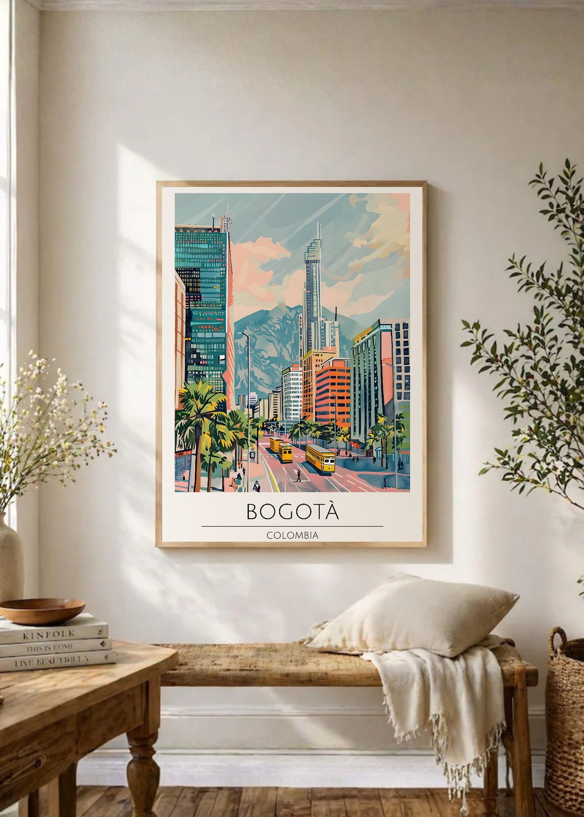 Cuadro Decorativo Travel, Bogotá, Colombia, Ilustración Ciudad