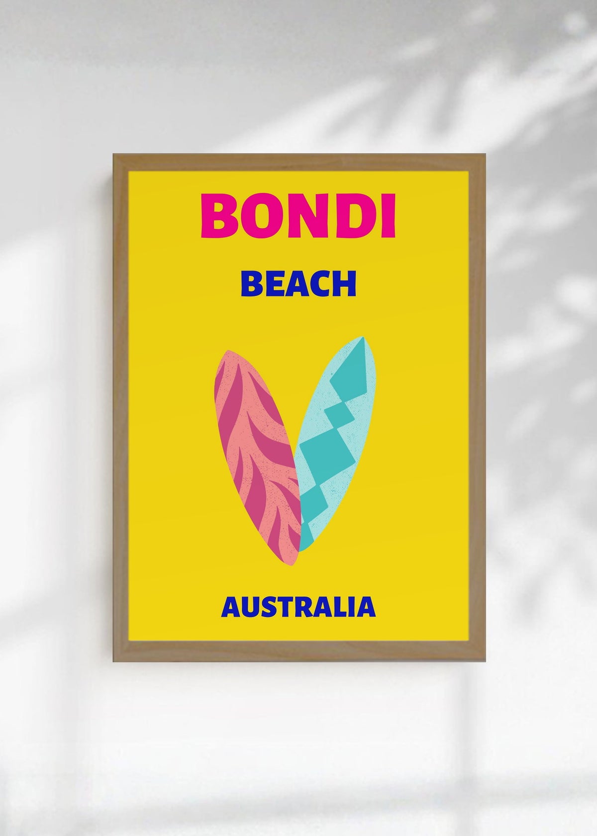 Cuadro Decorativo Travel, Bondi, Australia, Tablas Surf Amarillo II