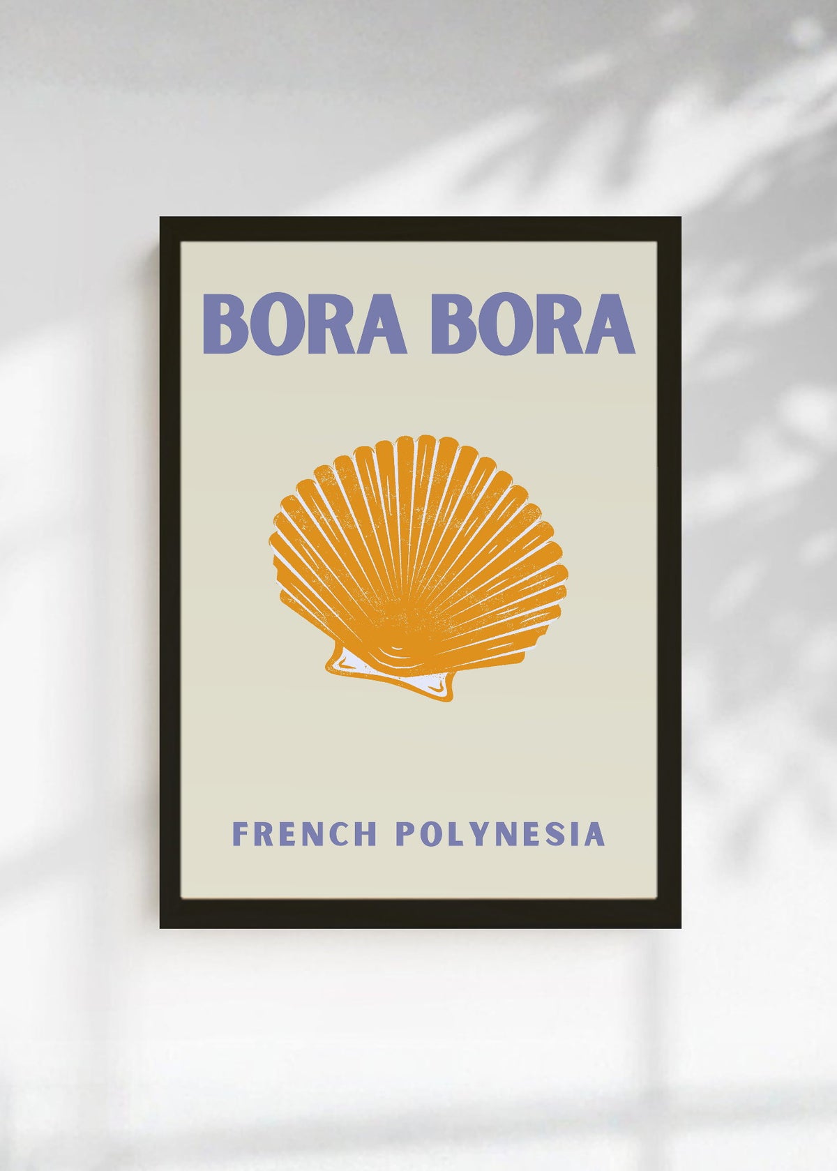 Cuadro Decorativo Travel, Bora Bora, Polinesia, Caracol Crema