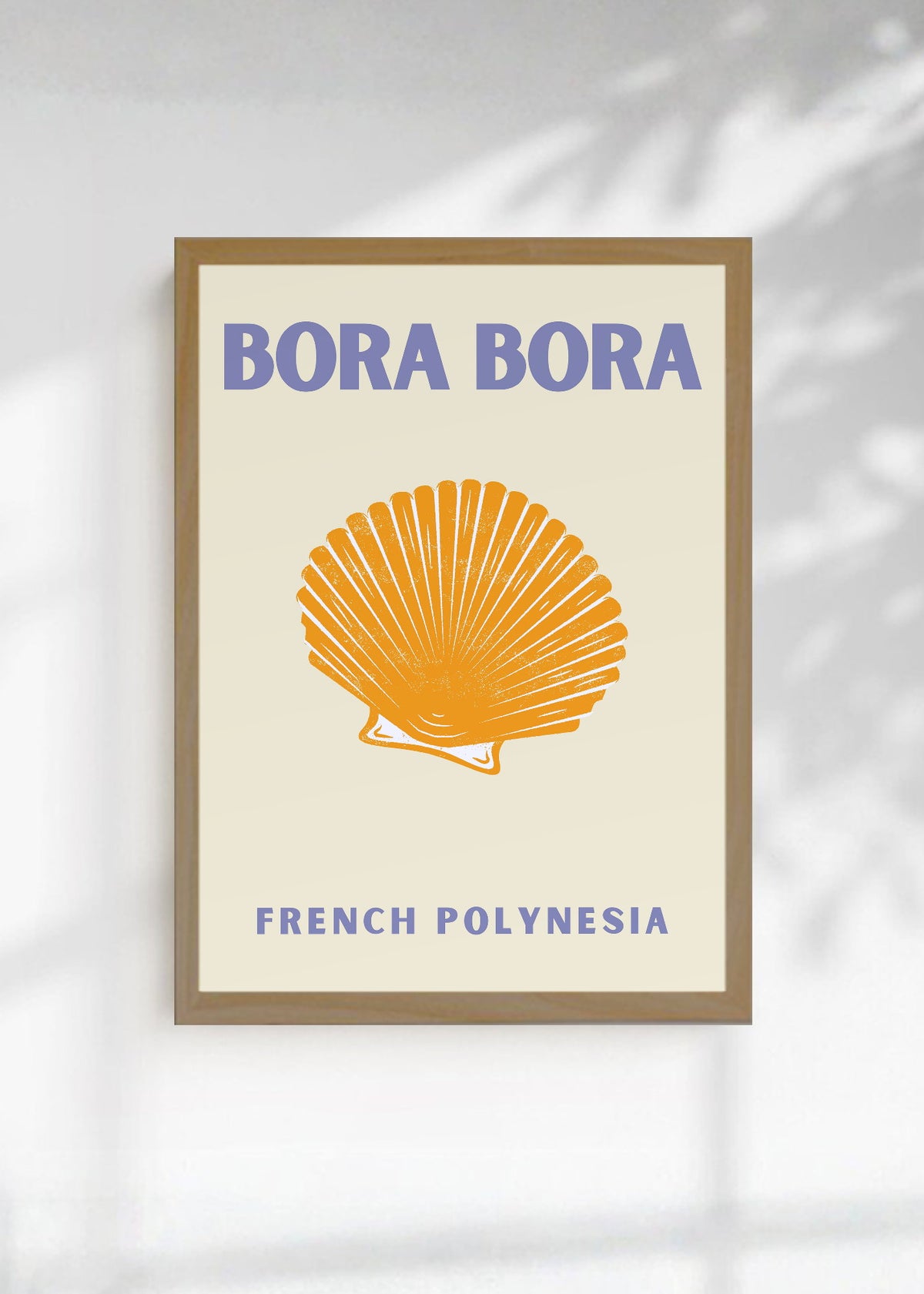 Cuadro Decorativo Travel, Bora Bora, Polinesia, Caracol Crema