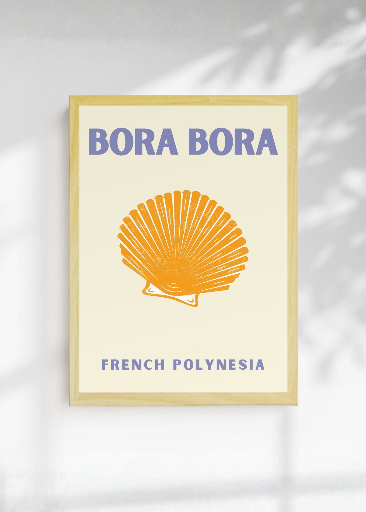 Cuadro Decorativo Travel, Bora Bora, Polinesia, Caracol Crema
