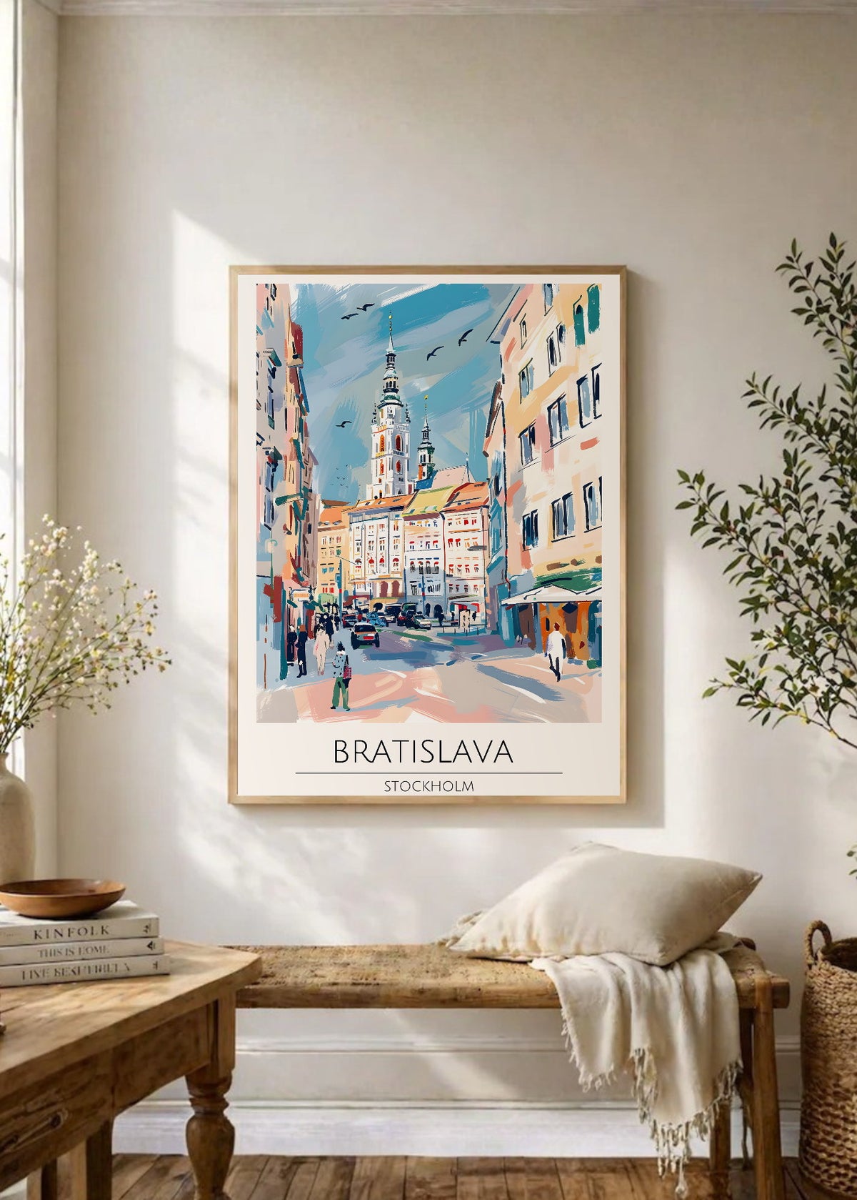 Cuadro Decorativo Travel, Bratislava, Eslovaquia, Ilustración Ciudad
