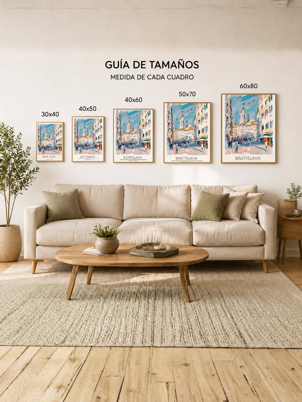 Cuadro Decorativo Travel, Bratislava, Eslovaquia, Ilustración Ciudad