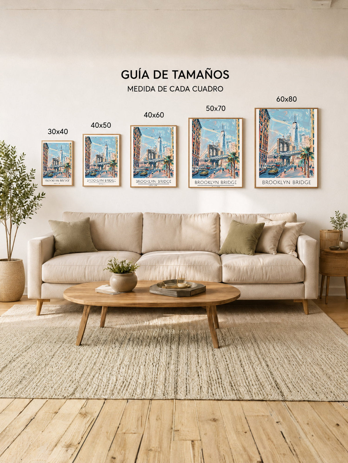 Cuadro Decorativo Travel, Brooklyn Bridge Nueva York, Ilustración
