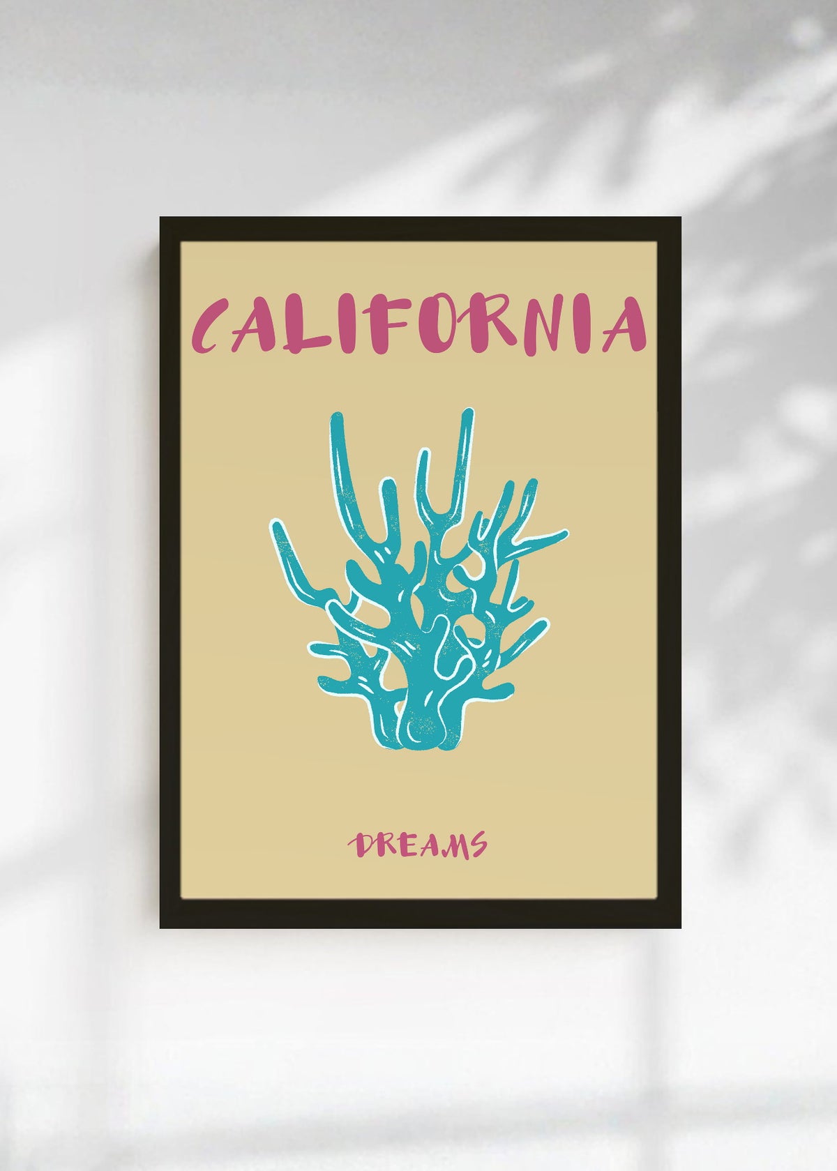 Cuadro Decorativo Travel, California USA, Coral Durazno