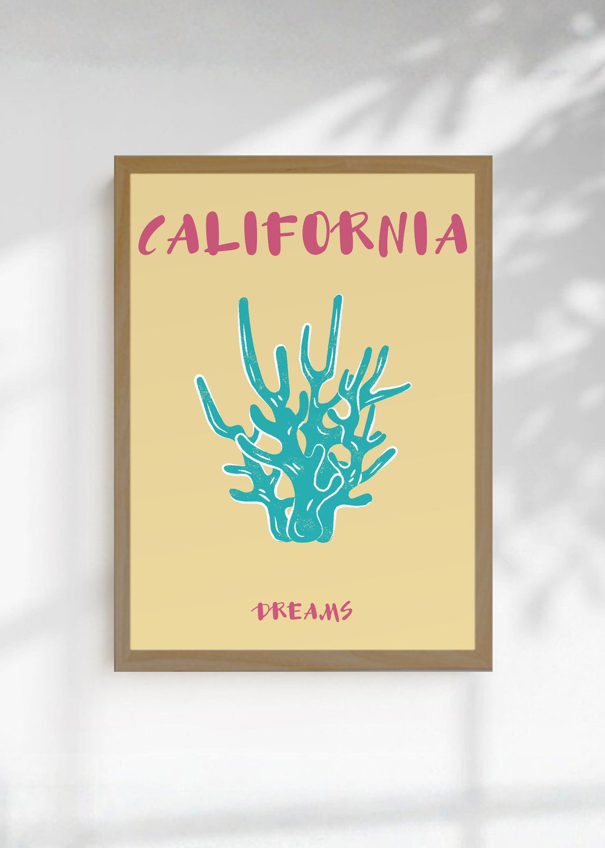 Cuadro Decorativo Travel, California USA, Coral Durazno