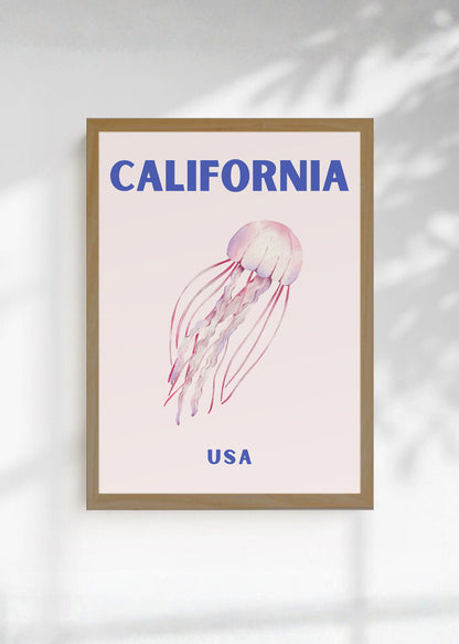 Cuadro Decorativo Travel, California USA, Medusa Rosa