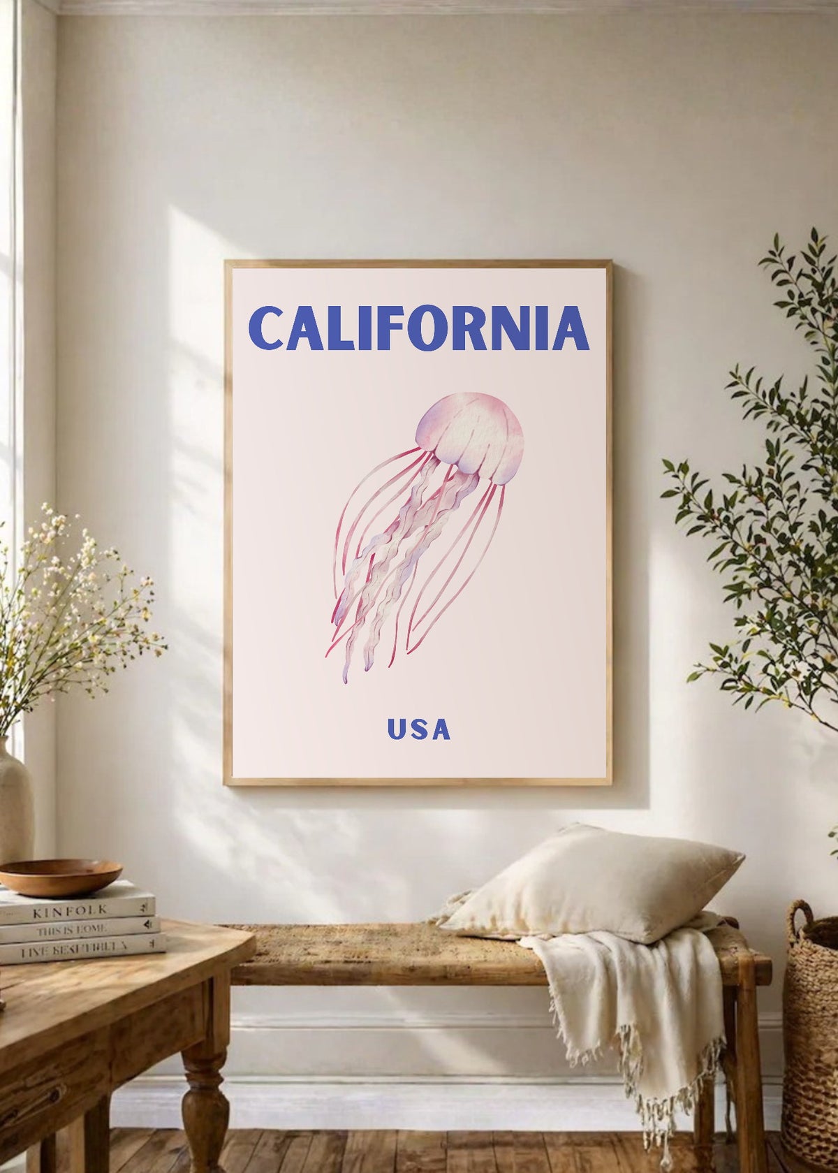 Cuadro Decorativo Travel, California USA, Medusa Rosa