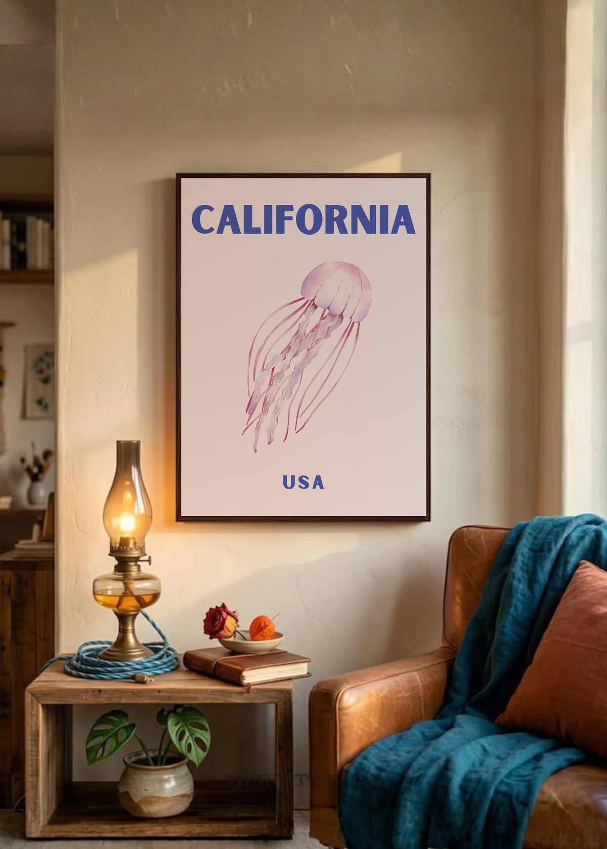 Cuadro Decorativo Travel, California USA, Medusa Rosa