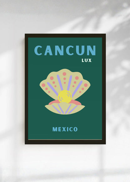 Cuadro Decorativo Travel, Cancún, México, Ostra Verde Oscuro