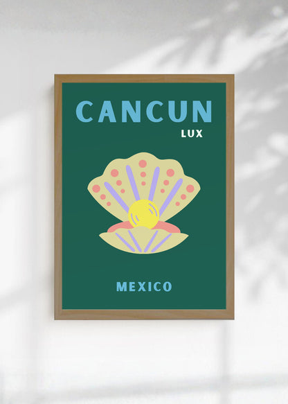 Cuadro Decorativo Travel, Cancún, México, Ostra Verde Oscuro